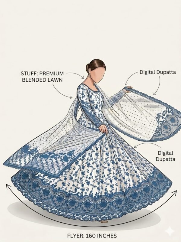 ​Silhouette: Signature 2PC Maxi with a massive 160-inch flyer for the perfect royal twirl.