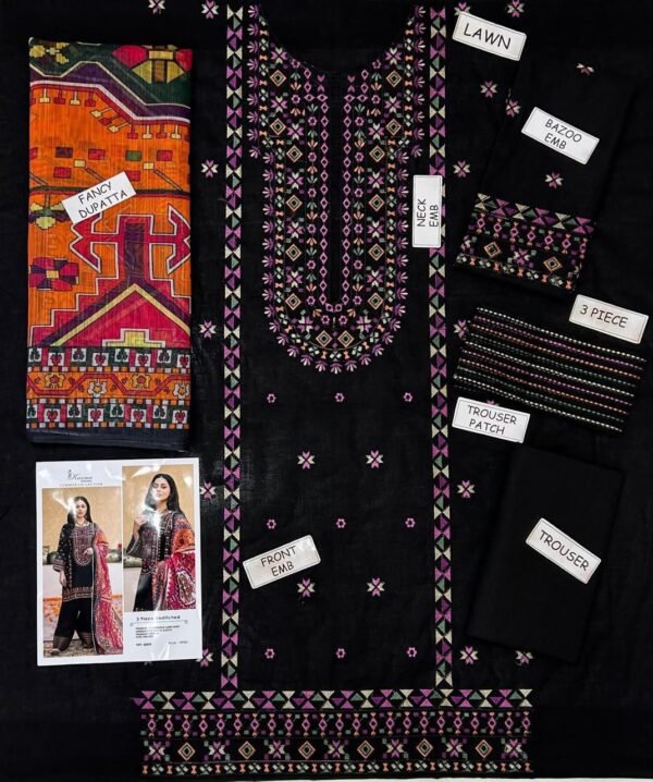 lawn Suit With Digital Monark Duppatta