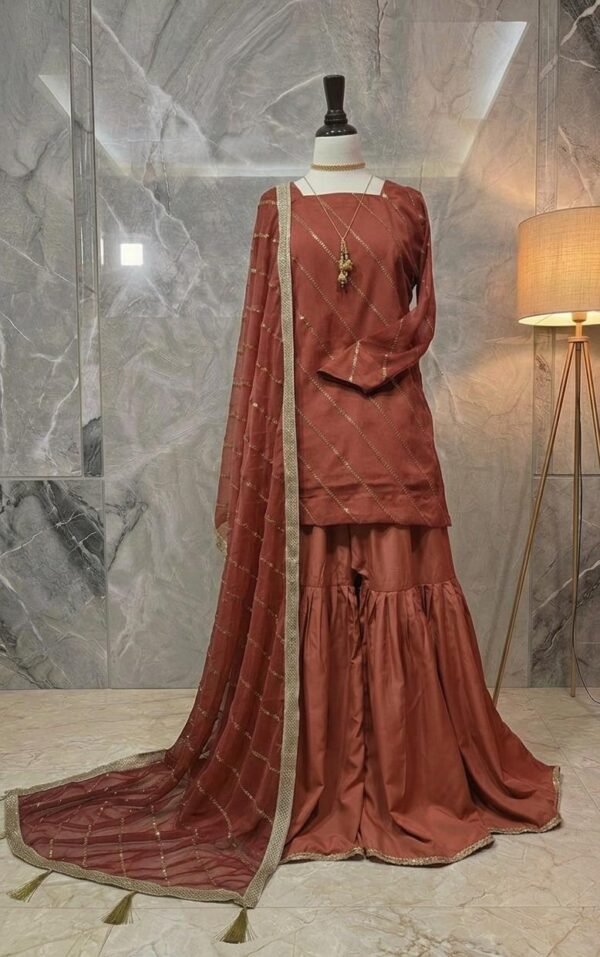 The Rust Opulence Gharara Set 🧡