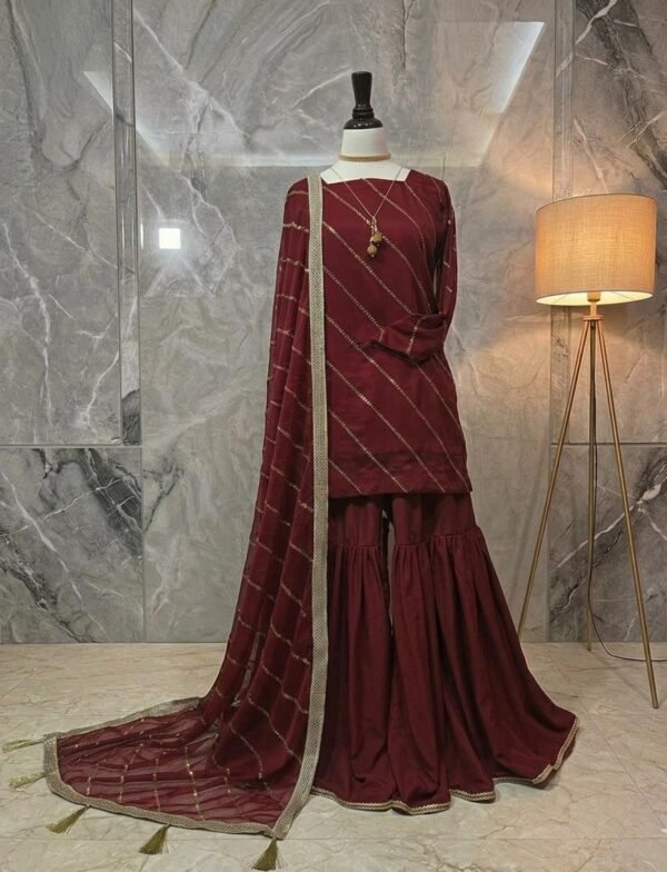 The Rust Opulence Gharara Set 🧡