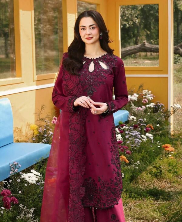 Premium Lawn Suit with Embroidered Chiffon Dupatta