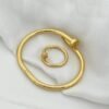 Stainless Steel handcuff & ring set