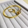 Stainless Steel handcuff & ring set