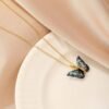 Stainless steel butterfly locket 