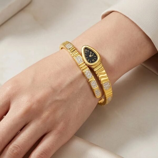 Stainless Steel snake trendy handcuff
