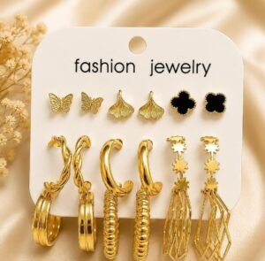 9 pieces earrings & tops card