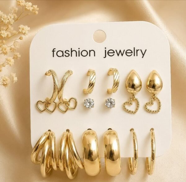 9 pieces earrings & tops card