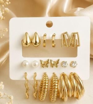 9 pieces earrings & tops card