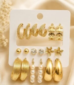 9 pieces earrings & tops card
