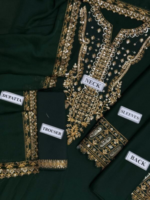 Asim Jofa Luxury Wedding Chiffon Suit – Premium Embroidered Collection