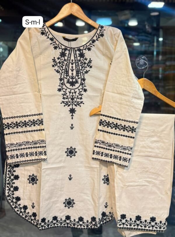 IMG-20260728-WA0026 Premium Embroidered Solid 2 Piece Co-Ord Set