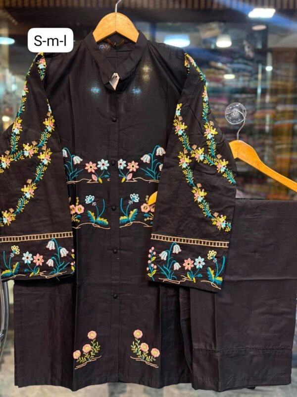 IMG-20260728-WA0029 Premium Embroidered Solid 2 Piece Co-Ord Set
