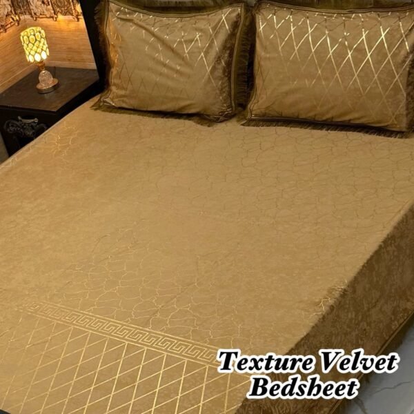 IMG-20260730-WA0024 3PC Texture Velvet Bedsheet