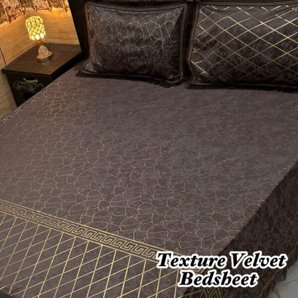 IMG-20260730-WA0025 3PC Texture Velvet Bedsheet