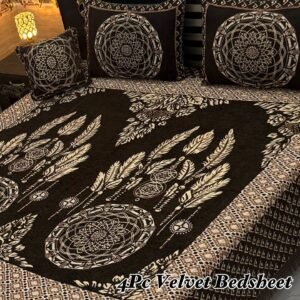 4Pc Velvet Jaquard Bedsheet