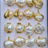 Faux irregular pearls rings