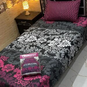alkaram 4Pc Mix Cotton Single Pair Bedsheets