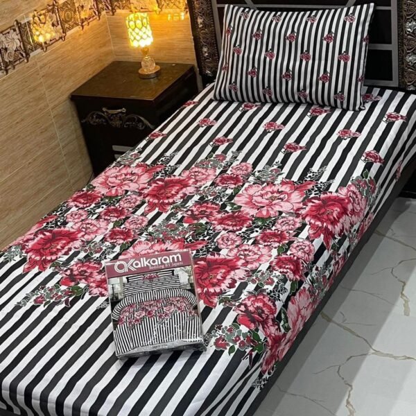 IMG-20260822-WA0050 alkaram 4Pc Mix Cotton Single Pair Bedsheets