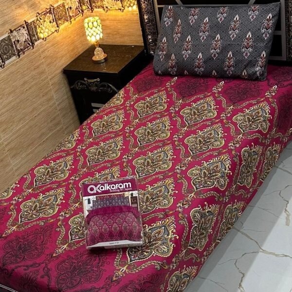 IMG-20260822-WA0051 alkaram 4Pc Mix Cotton Single Pair Bedsheets