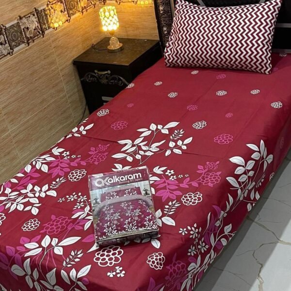 IMG-20260822-WA0052 alkaram 4Pc Mix Cotton Single Pair Bedsheets