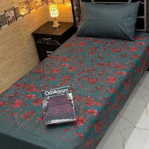 alkaram 4Pc Mix Cotton Single Pair Bedsheets