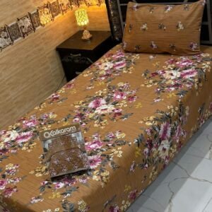 alkaram 4Pc Mix Cotton Single Pair Bedsheets