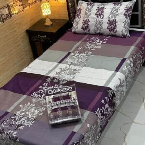 alkaram 4Pc Mix Cotton Single Pair Bedsheets