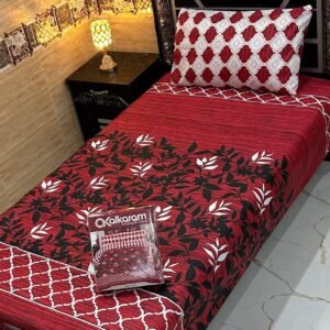 alkaram 4Pc Mix Cotton Single Pair Bedsheets
