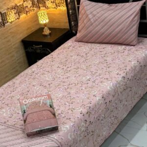 alkaram 4Pc Mix Cotton Single Pair Bedsheets