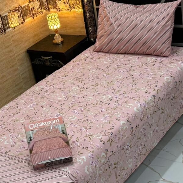 IMG-20260822-WA0076 alkaram 4Pc Mix Cotton Single Pair Bedsheets