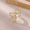 gold plated ring openable size
