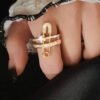 gold plated ring openable size
