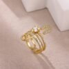 gold plated ring openable size