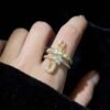 gold plated ring openable size