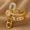 gold plated ring openable size